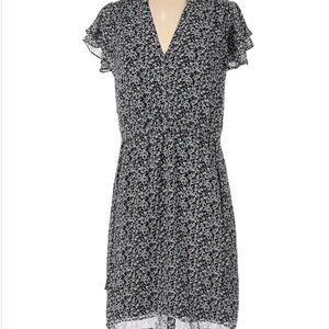 H&M Black and White Floral Mini Dress Size M